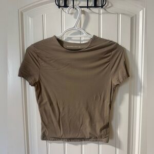 Abercrombie & Fitch Women's Short Sleeve Brown Tee